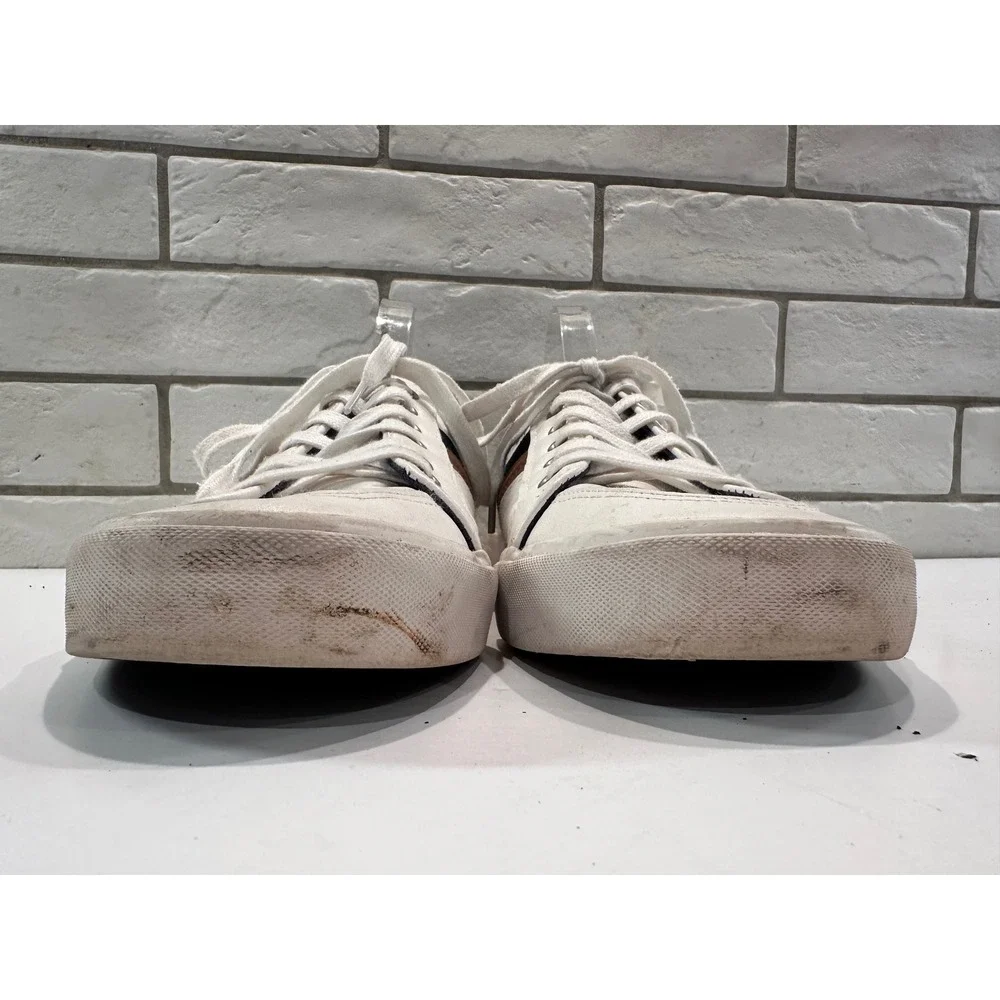 Nautica Garrison Men Size 12‎ White Brown Blue Stripe Casual Sneakers Shoes